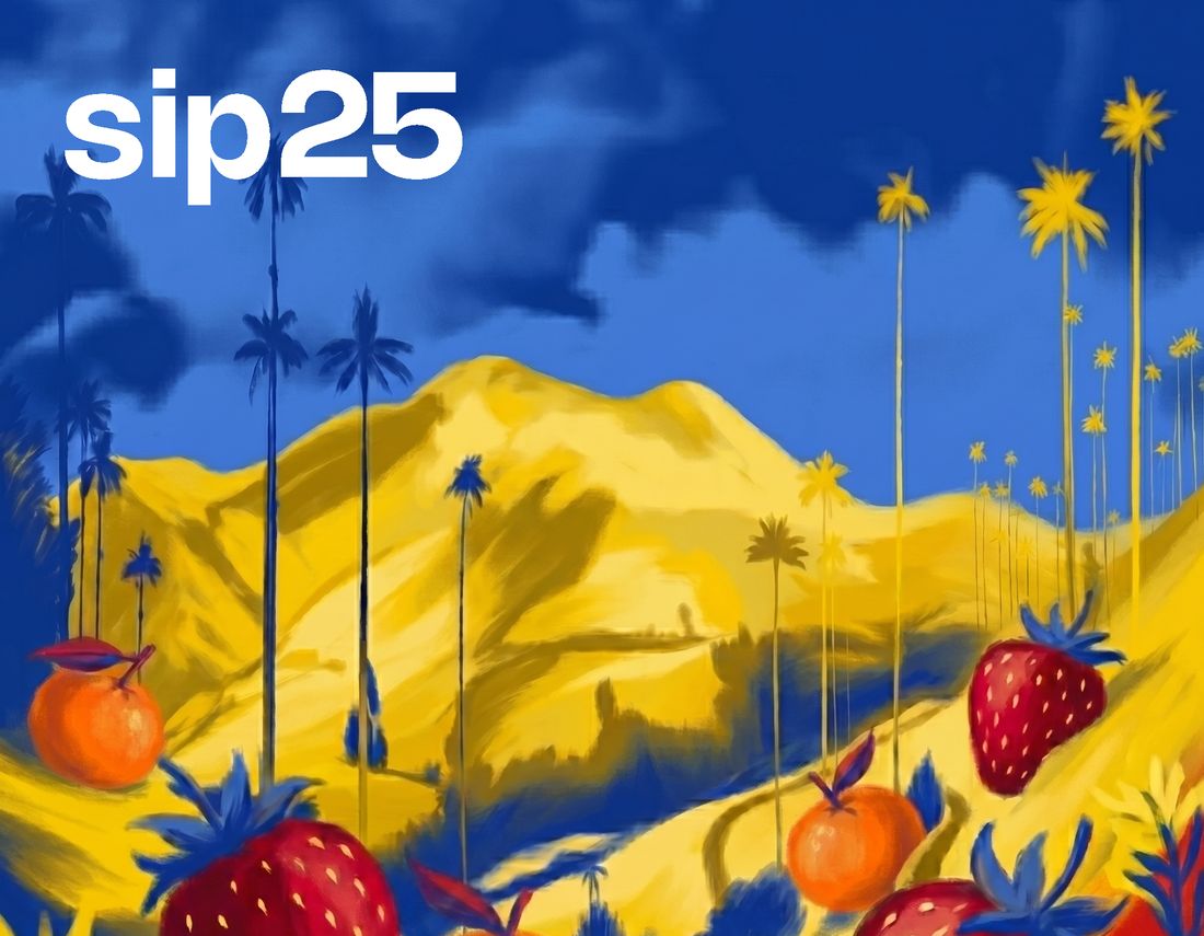 Artwork sip25 Colombia J. Arcila Strawberry — vale galbenă cu căpșuni
